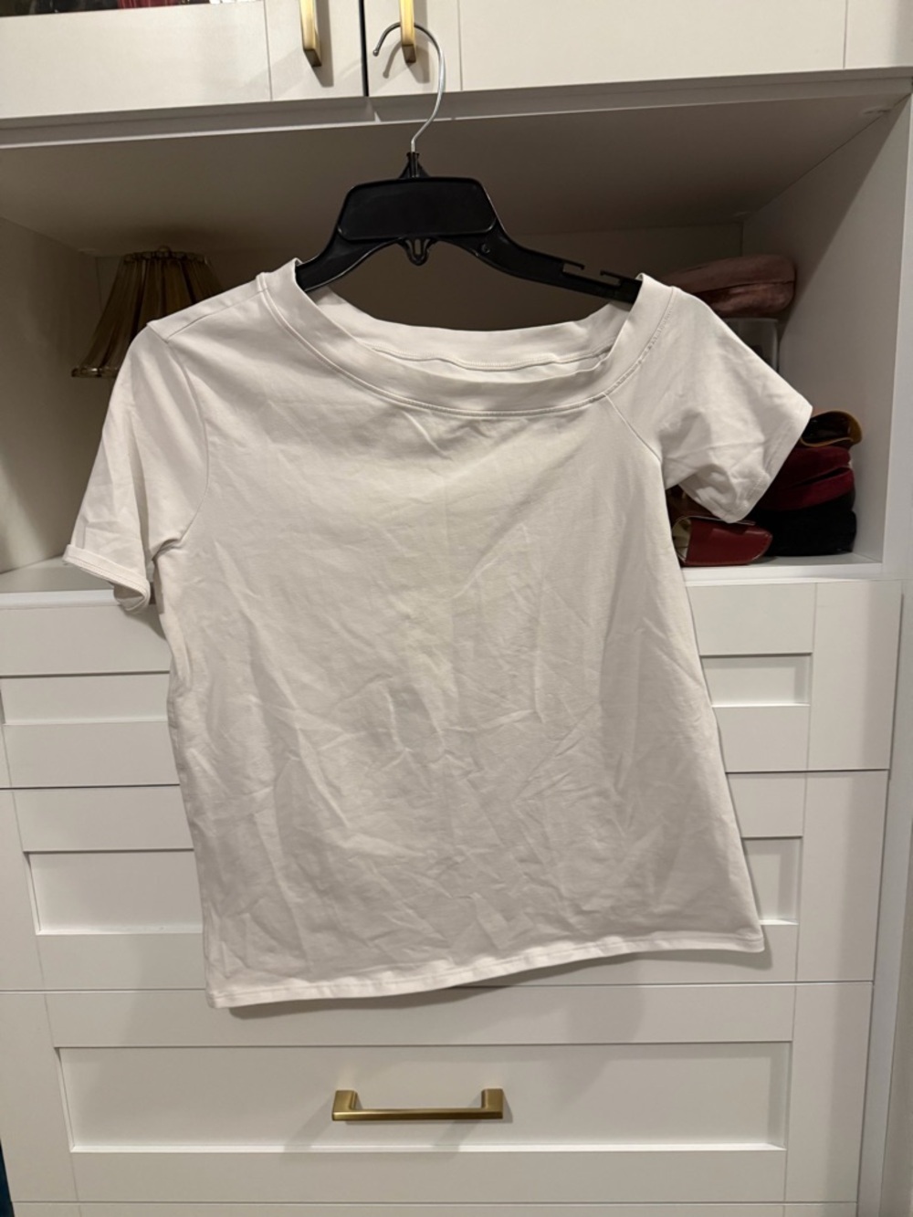 Lululemon Asymmetric One-Shoulder White Tee - Picture 3 of 5